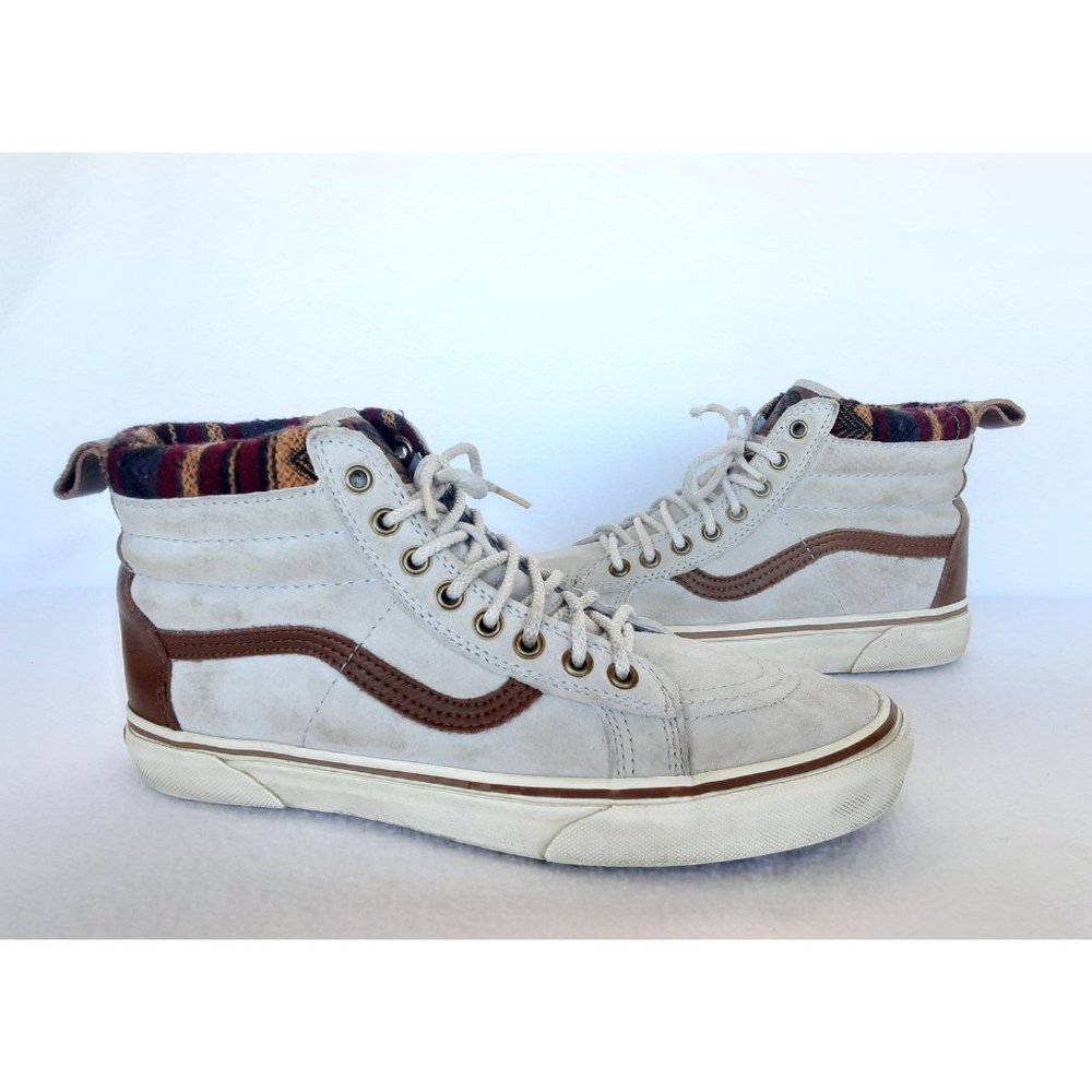 Vans Scotchgard Sk8-Hi MTE Knit Geo Gray Sneakers Women Size 10/Men Size 8.5